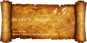 Aczél Izolda névjegykártya